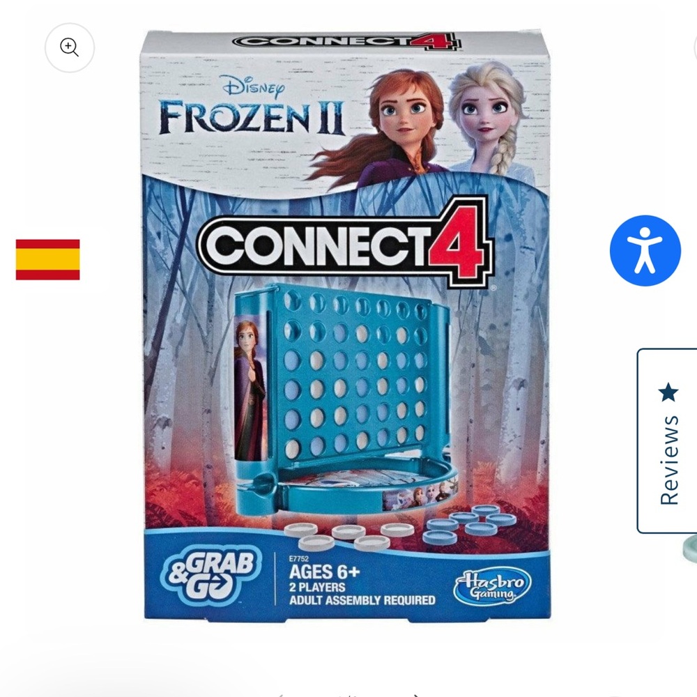 Hasbro Gaming Grab and Go Connect 4 Game, Frozen II Edition